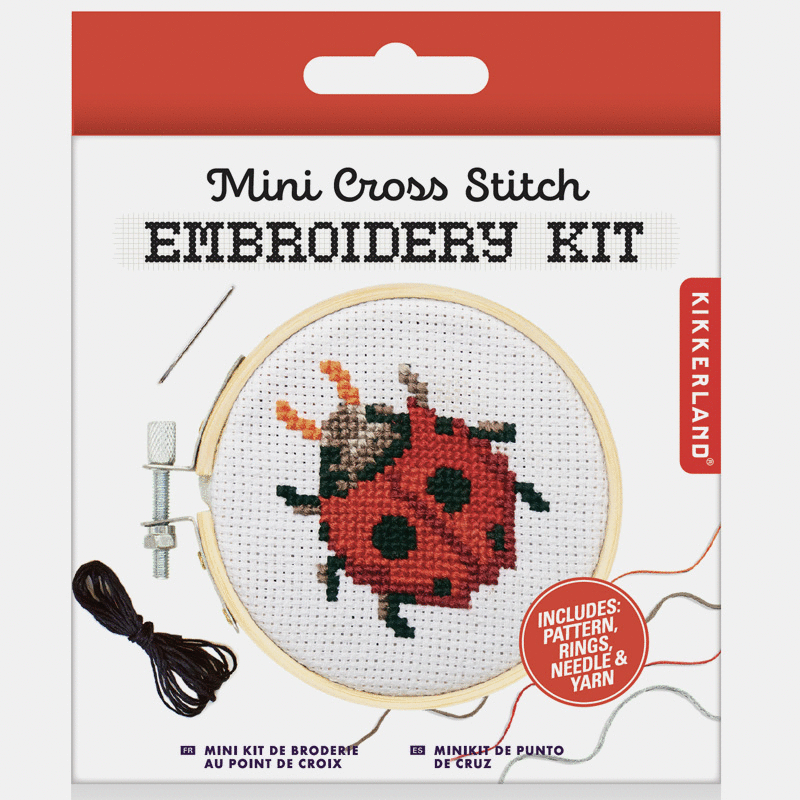 Mini Cross Stitch Embroidery Kit Ladybug: Kit de bordado (GG229). Kits  personales. Cafebrería El Péndulo