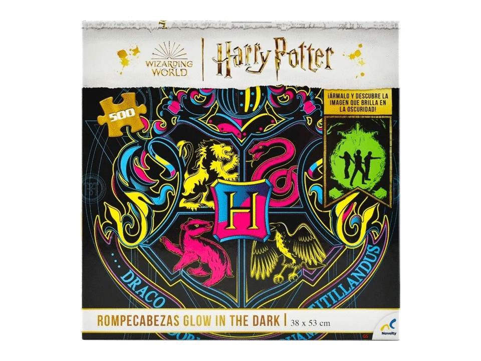 Harry Potter, Hogwarts, Glow in dark: rompecabezas 500 piezas. Rompecabezas. Cafebrería El Péndulo