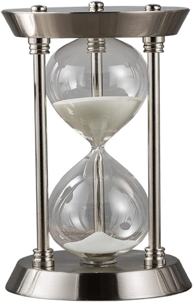 Hourglass Silver: reloj de arena (15 minutos). Relojes de escritorio.  Cafebrería El Péndulo