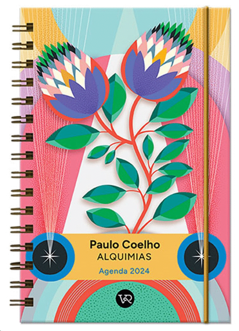 Paulo Coelho, alquimias, tulipanes, anillada agenda 2024. Agendas