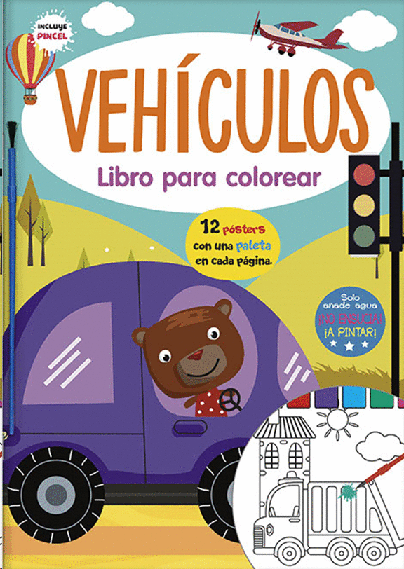 Libro para colorear y aprender a leer: Libro de colorear y aprender a leer/  para niños a partir de los 4 años/100 páginas con 50 dibujos y palabras