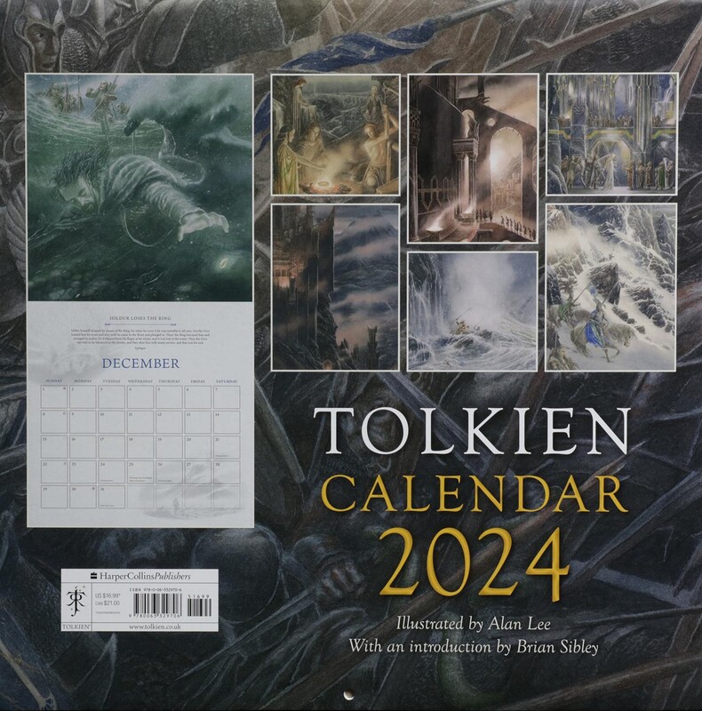 Tolkiencalendario de pared 2024. Calendarios. Cafebrería El Péndulo