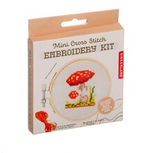Mini Cross Stitch Embroidery Kit, Mushroom: kit de bordado (GG181)