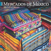 Mercados de México / Markets of Mexico, 16 Month (Spanish-English): calendario de pared 2025