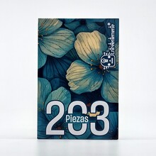 Flores azules: rompecabezas de acrílico 203 piezas