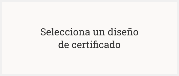 Selecciona un diseño de certificado